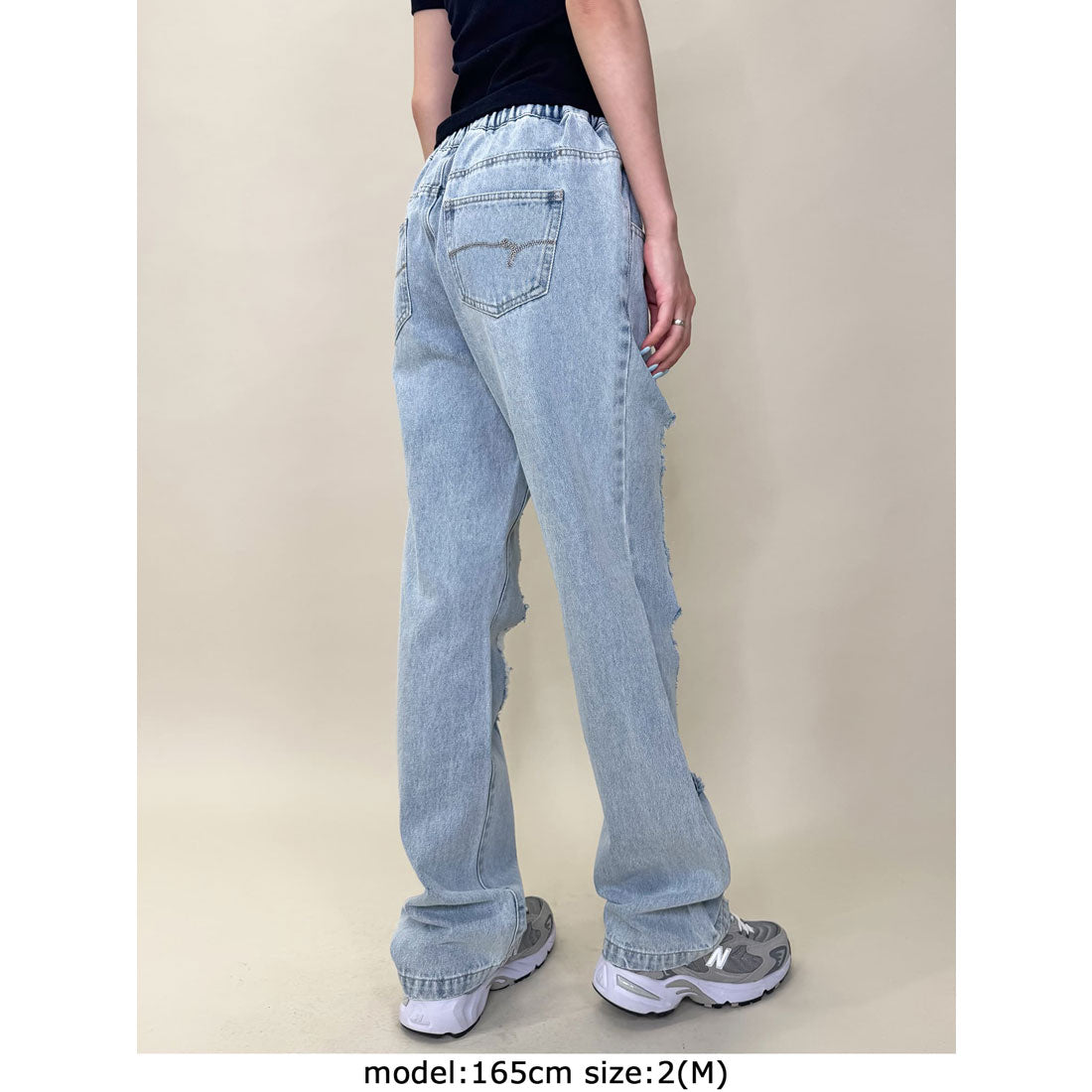 エゴイスト EGOIST ウェストゴム紐デニムパンツ （BLUE） BLUE