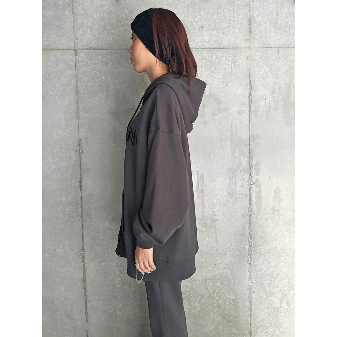 エゴイスト EGOIST ロゴ刺繍加工風スウェットパーカー （BLACK） BLACK