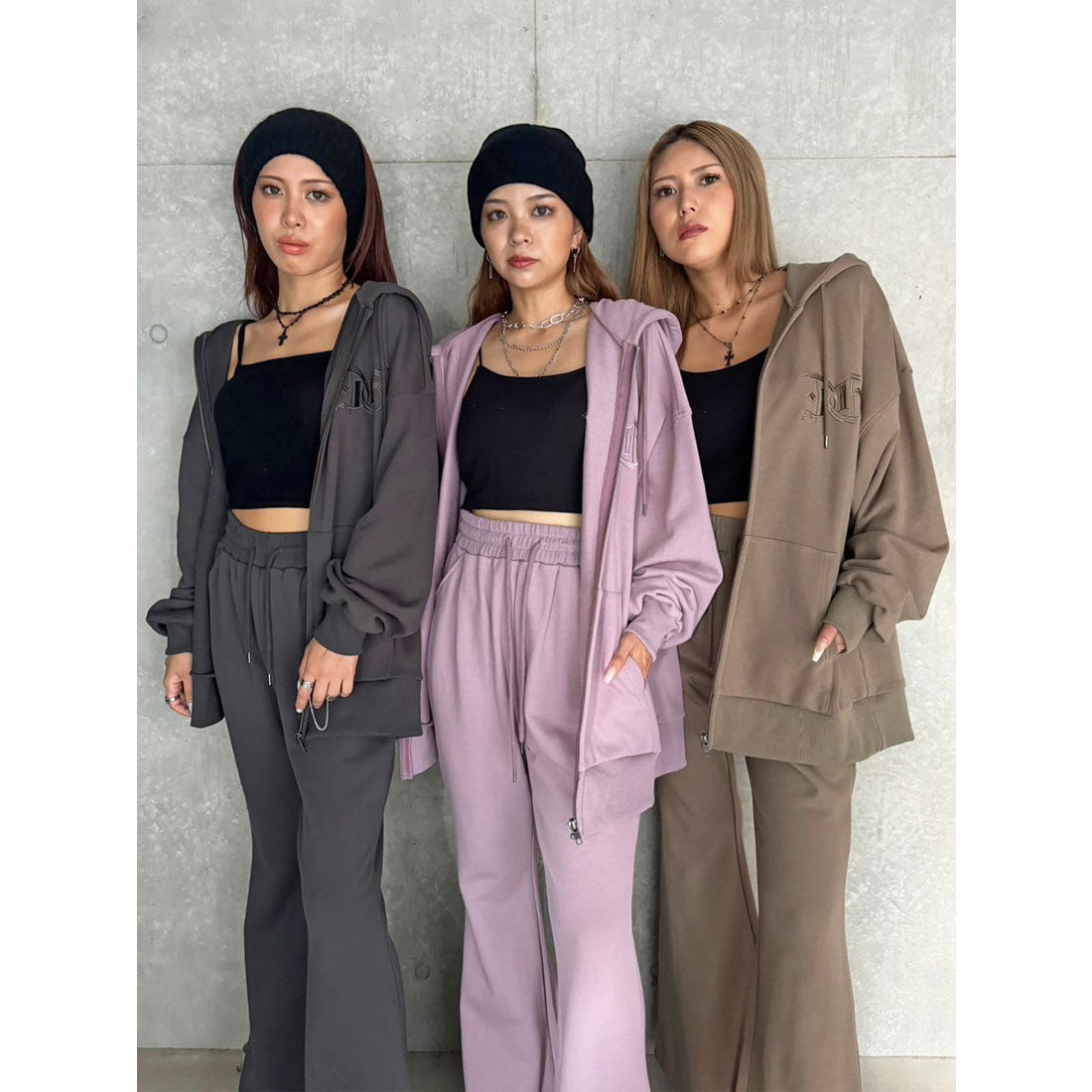エゴイスト EGOIST ロゴ刺繍加工風スウェットパーカー （BLACK） BLACK
