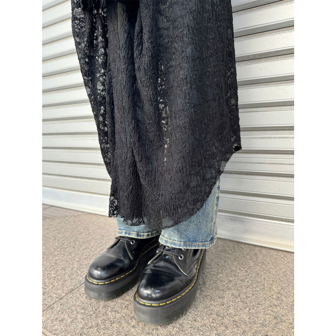 エゴイスト EGOIST レースシャツライクロングスカート （BLACK） BLACK
