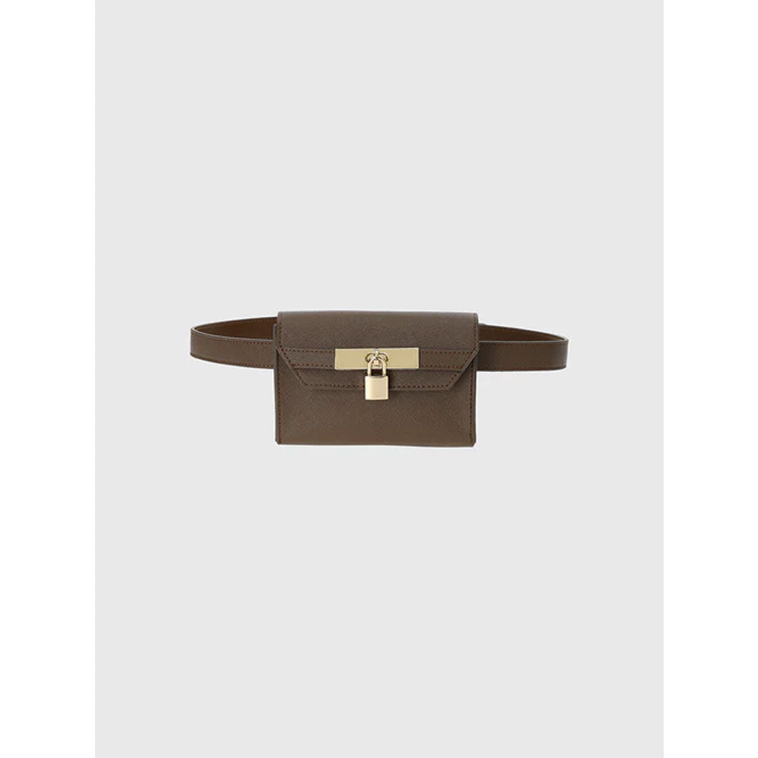 エイミーイストワール EIMY ISTOIRE スクエアロックベルトバッグ （BROWN） BROWN