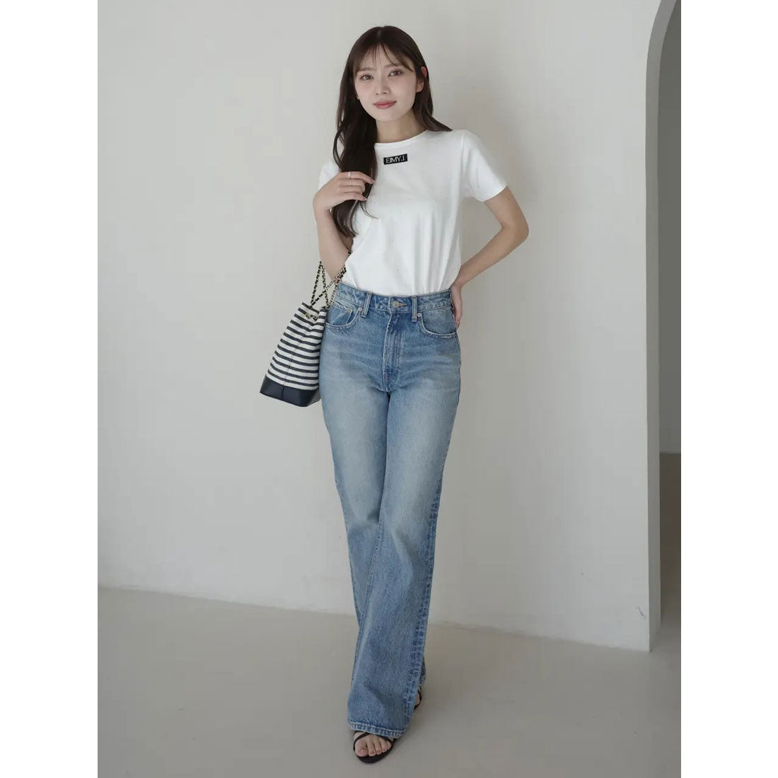 エイミーイストワール EIMY ISTOIRE クラシックマリンバケットバッグ （NAVY） NAVY