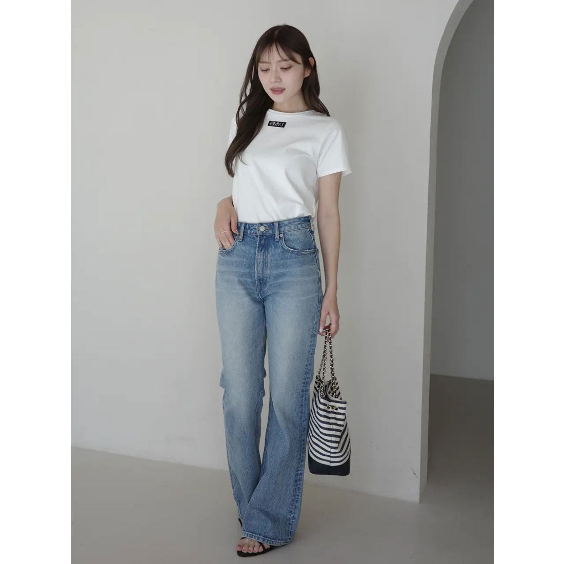 エイミーイストワール EIMY ISTOIRE クラシックマリンバケットバッグ （NAVY） NAVY