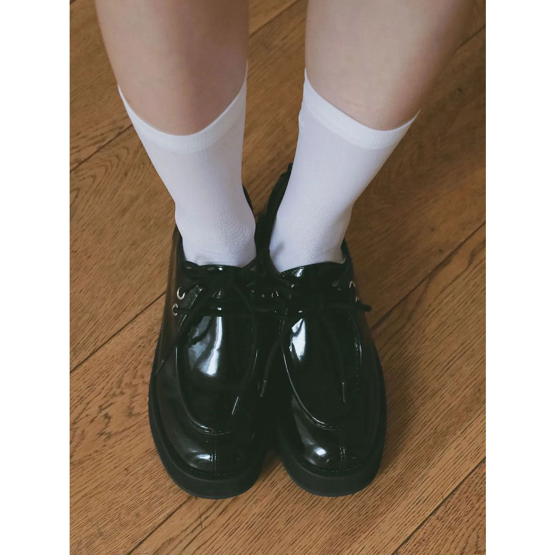 エイミーイストワール eimy istoire レースアップボリュームローファー （BLACK） BLACK