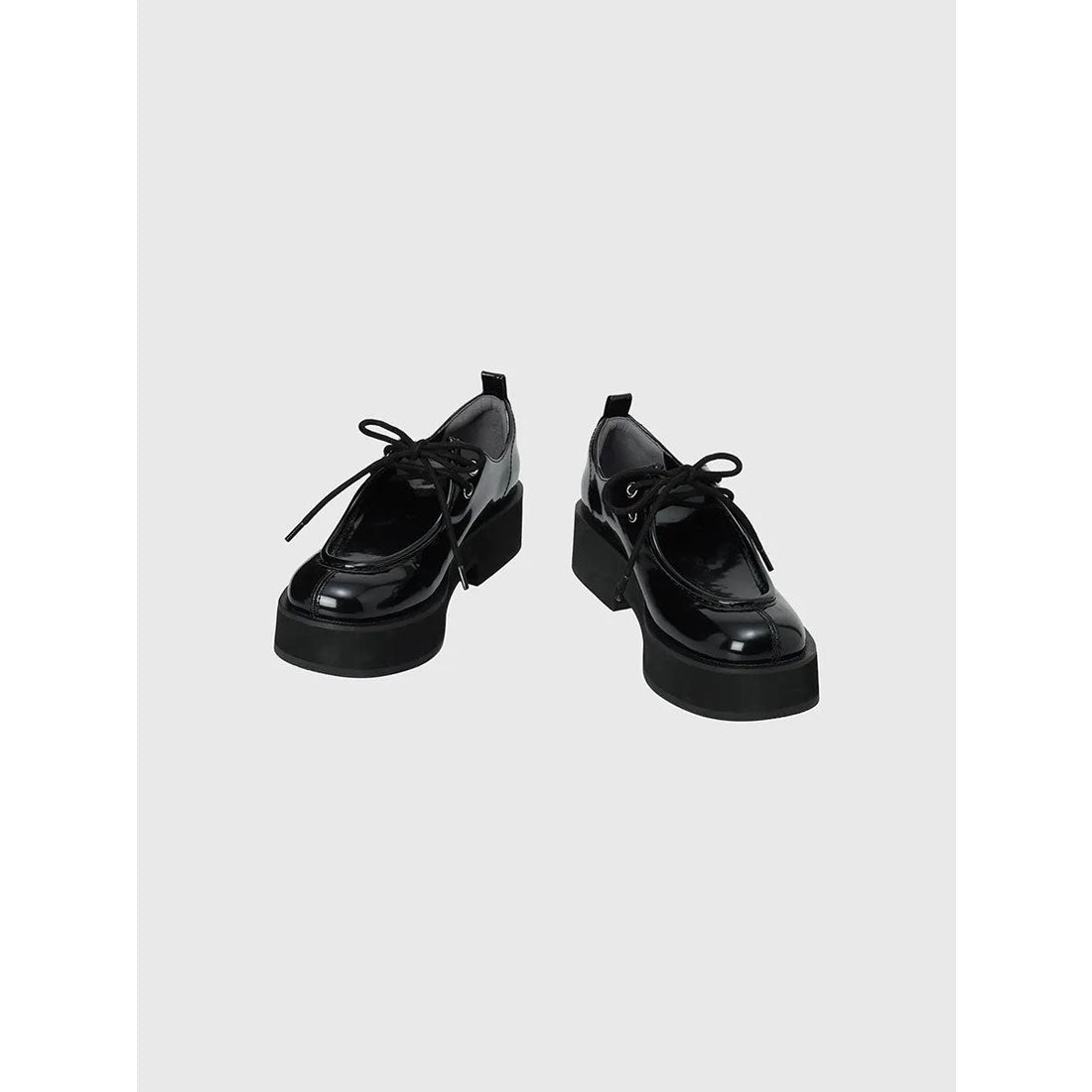 エイミーイストワール eimy istoire レースアップボリュームローファー （BLACK） BLACK
