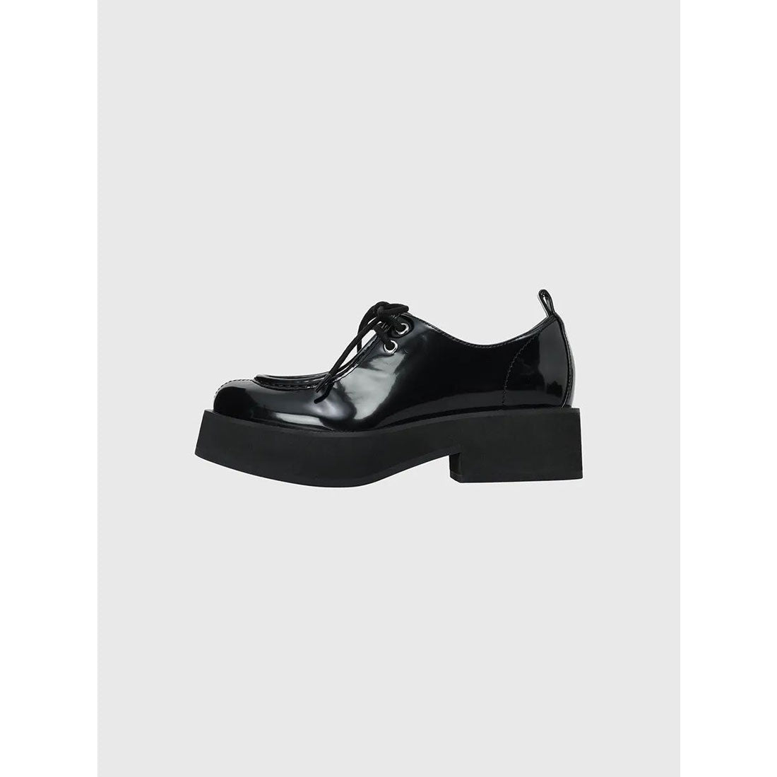 エイミーイストワール eimy istoire レースアップボリュームローファー （BLACK） BLACK