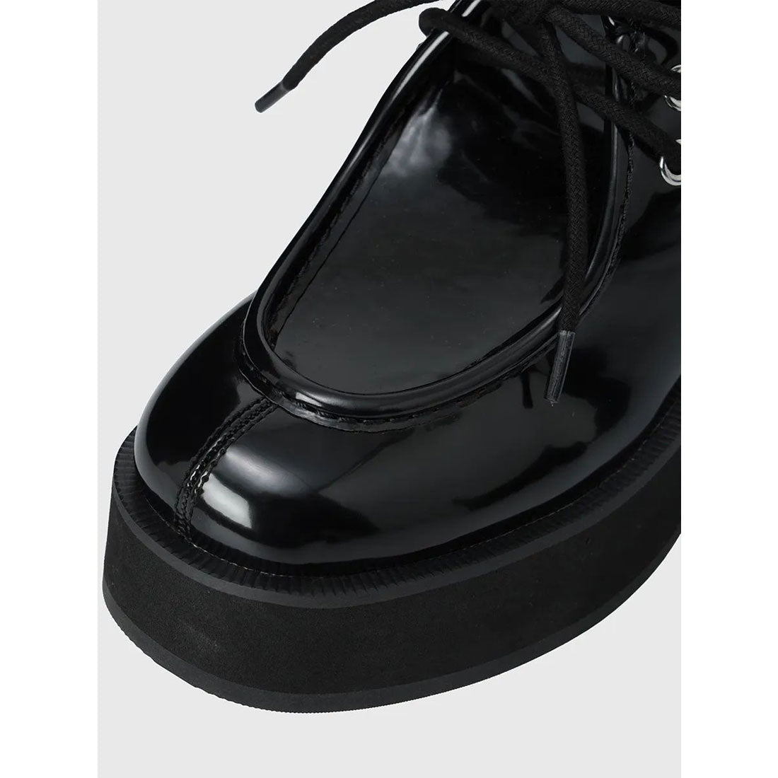 エイミーイストワール eimy istoire レースアップボリュームローファー （BLACK） BLACK