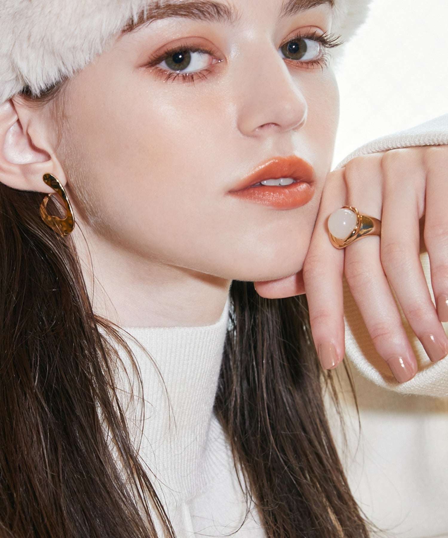 eimy istoire eimy istoire milky white stone ring