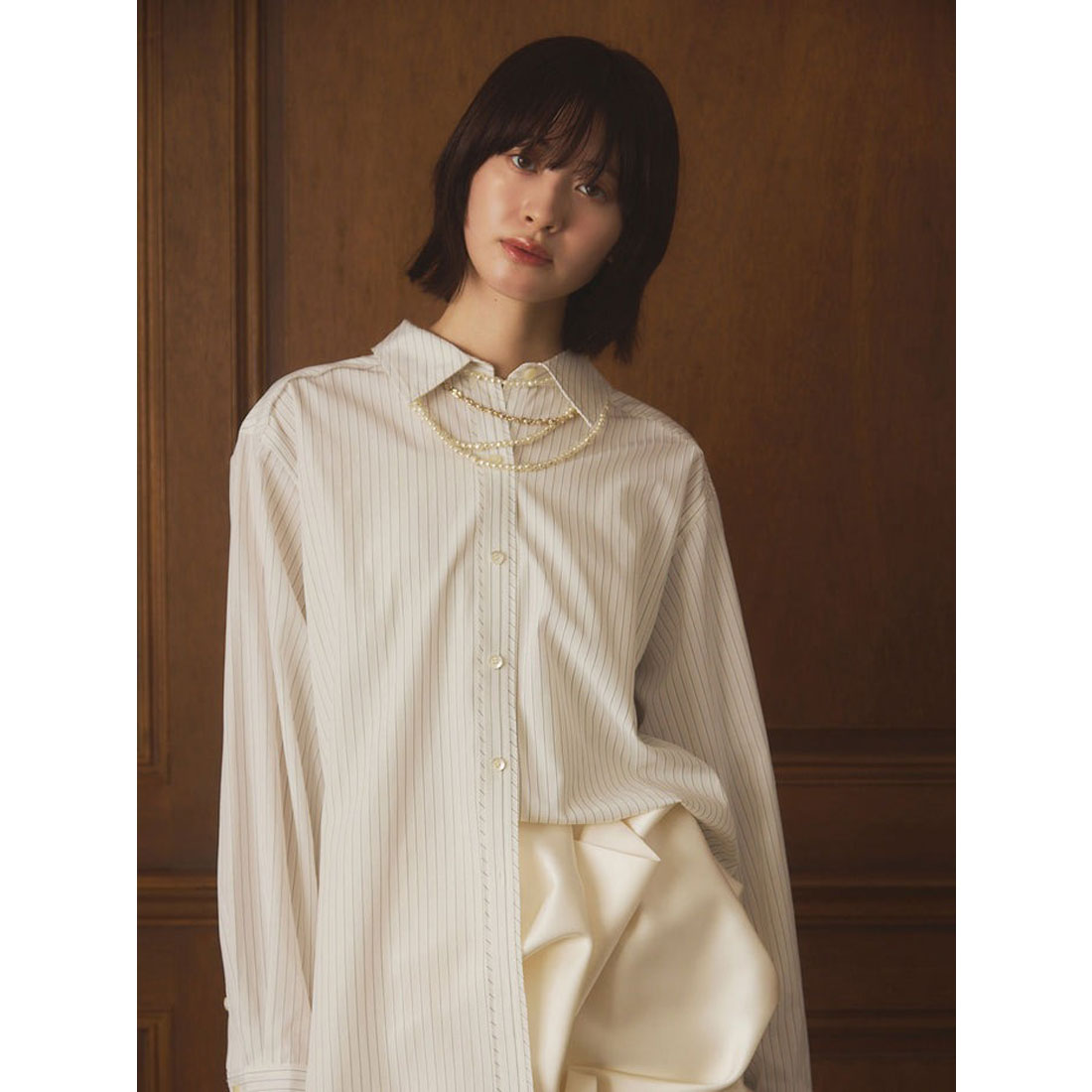 エイミーイストワール EIMY ISTOIRE メタルコンビパールネックレス （GOLD） GOLD