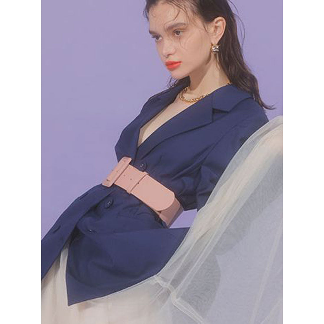 eimy istoire Square Buckle Color Belt