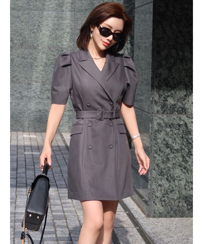 エイミーイストワール EIMY ISTOIRE GRACE JACKET MINI DRESS （IVORY） IVORY