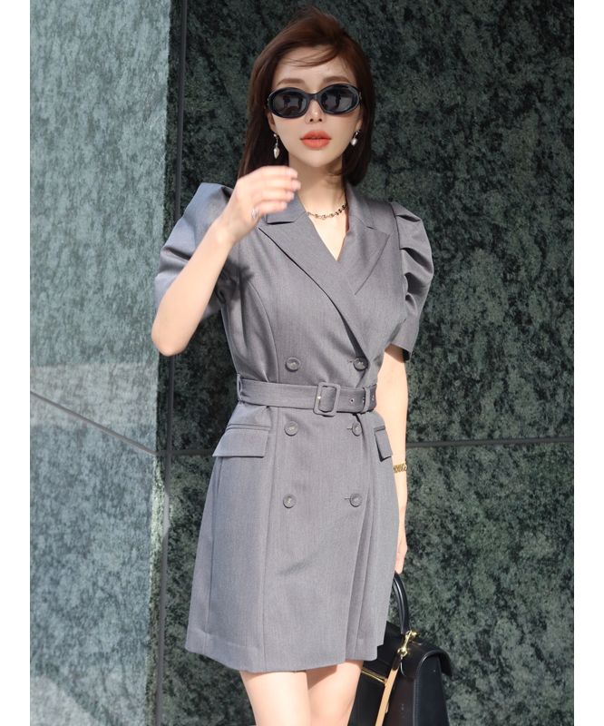 エイミーイストワール EIMY ISTOIRE GRACE JACKET MINI DRESS （IVORY） IVORY