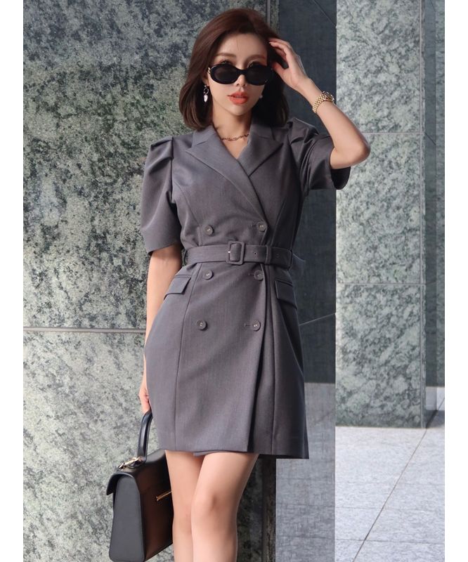 エイミーイストワール EIMY ISTOIRE GRACE JACKET MINI DRESS （IVORY） IVORY