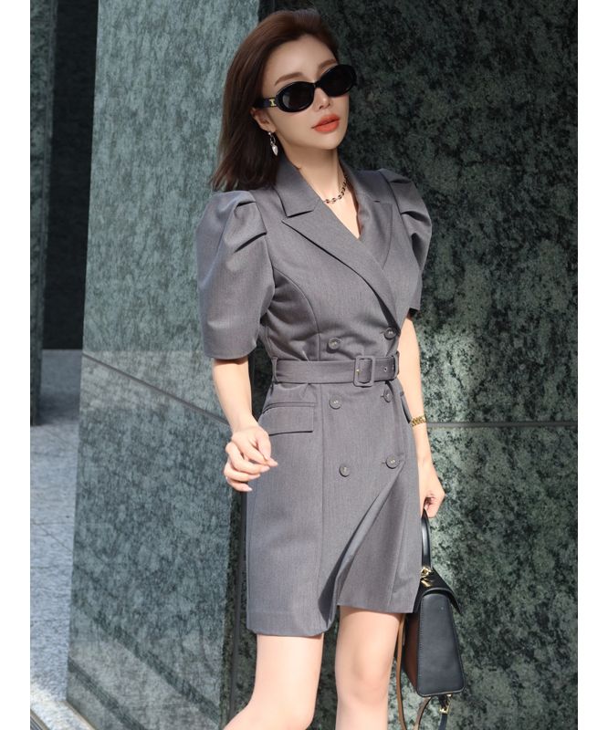 エイミーイストワール EIMY ISTOIRE GRACE JACKET MINI DRESS （IVORY） IVORY