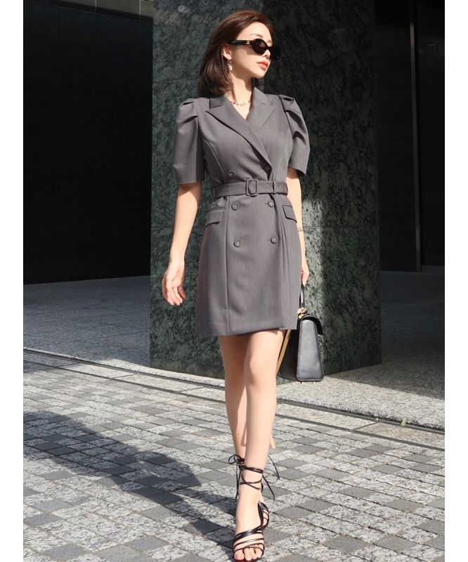 エイミーイストワール EIMY ISTOIRE GRACE JACKET MINI DRESS （IVORY） IVORY