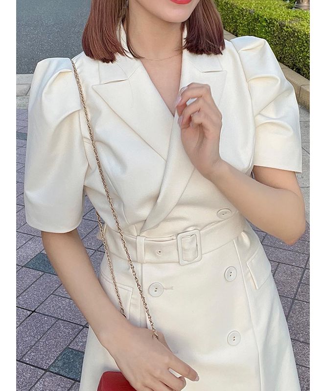 エイミーイストワール EIMY ISTOIRE GRACE JACKET MINI DRESS （IVORY） IVORY