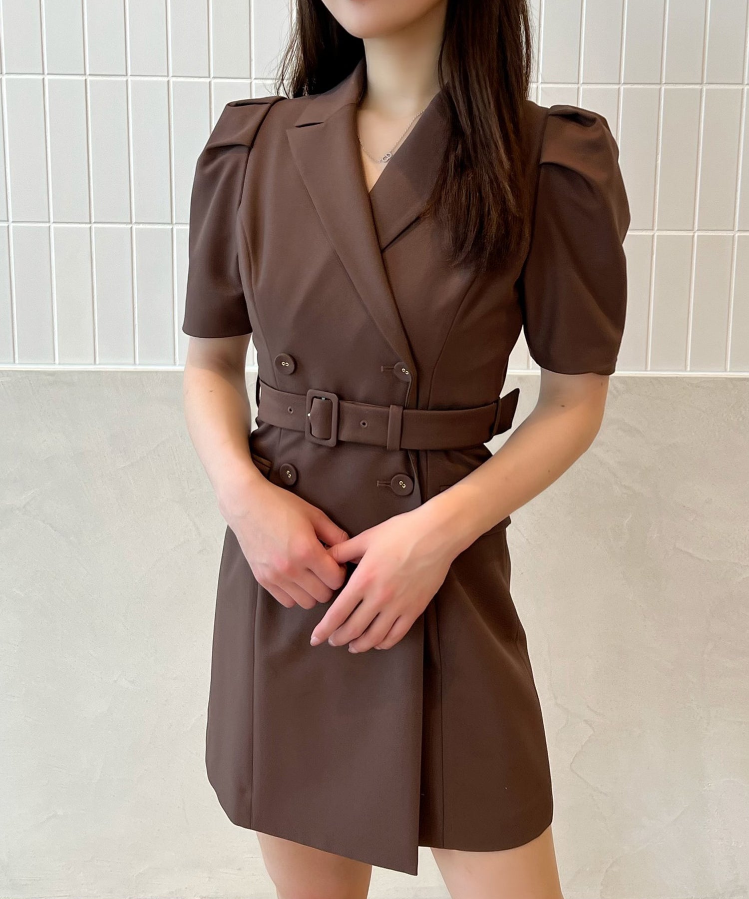 エイミーイストワール EIMY ISTOIRE GRACE JACKET MINI DRESS （IVORY） IVORY