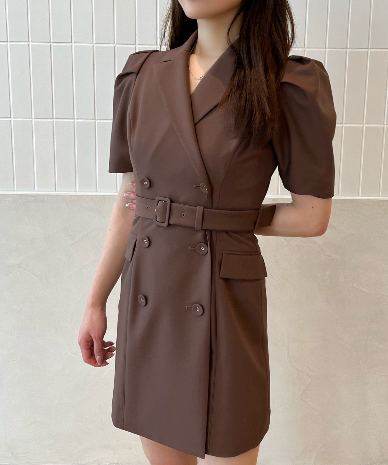 エイミーイストワール EIMY ISTOIRE GRACE JACKET MINI DRESS （IVORY） IVORY