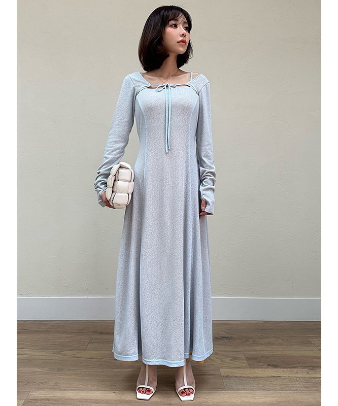 エイミーイストワール EIMY ISTOIRE ダブルレイヤーバックチェーンセットワンピ （WHITE） WHITE