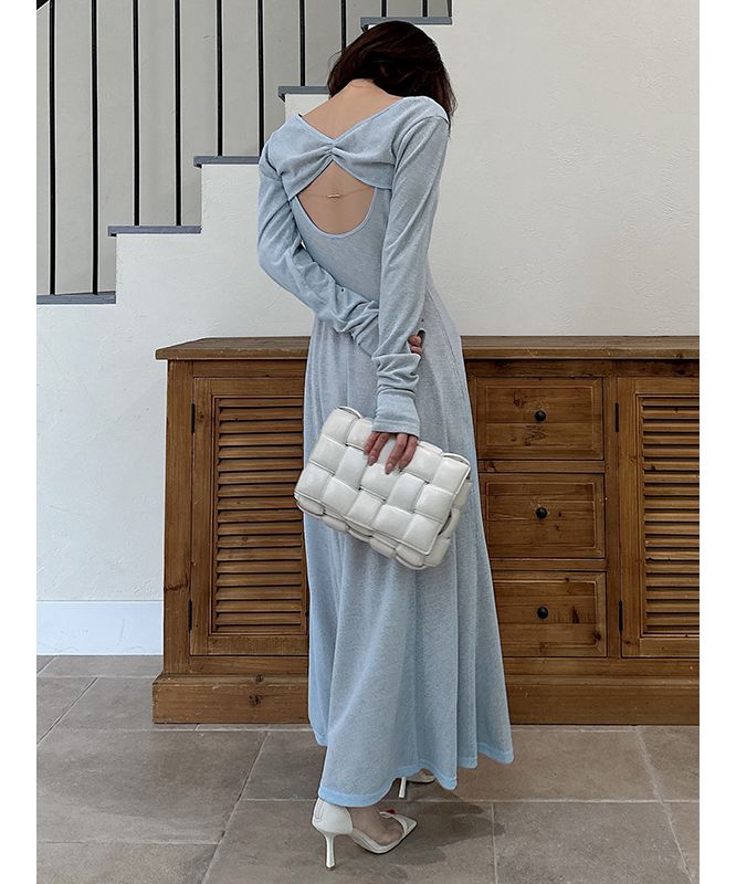 eimy istoire Double Layer Back Chain Set Dress