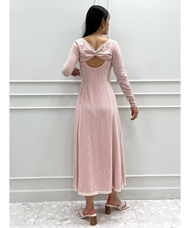 eimy istoire Double Layer Back Chain Set Dress