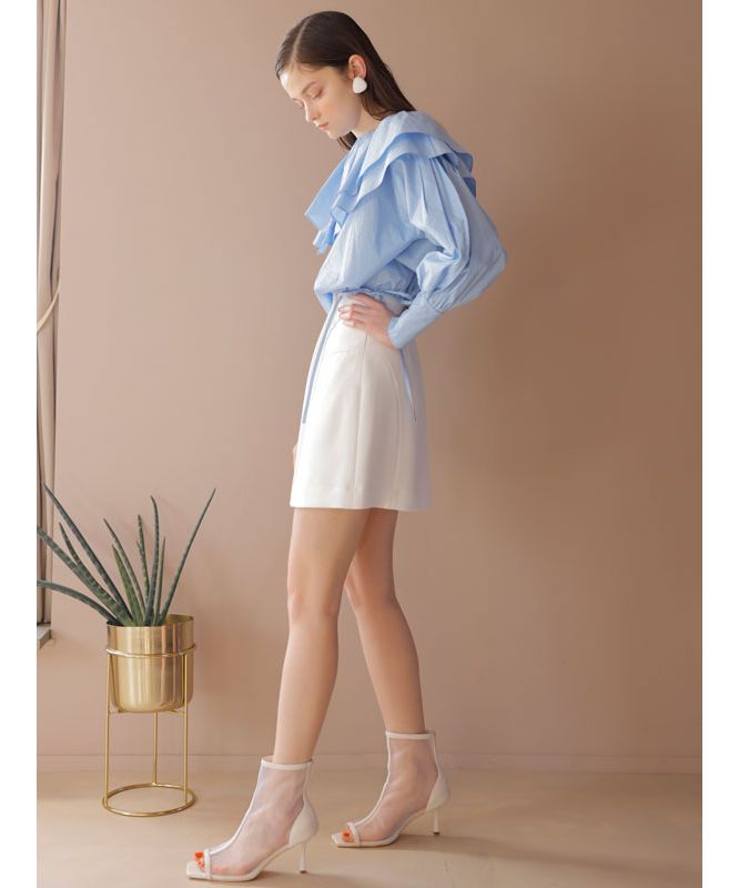 eimy istoire Double Frill Off-Shoulder Blouse