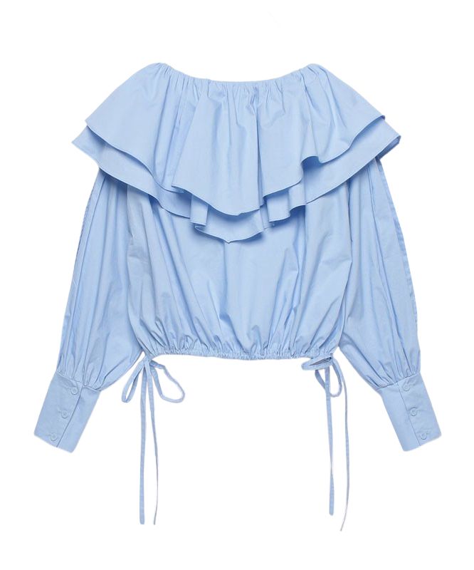 eimy istoire Double Frill Off-Shoulder Blouse