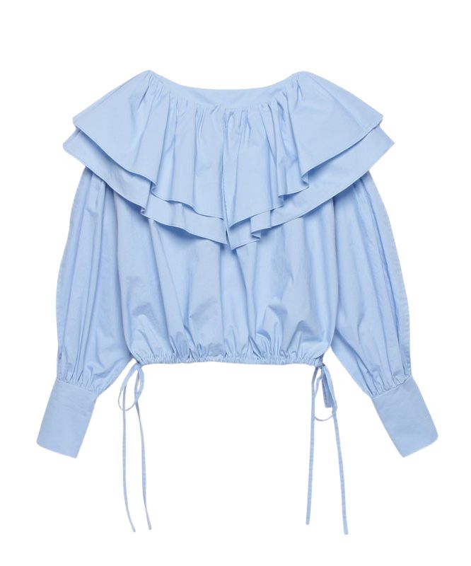 eimy istoire Double Frill Off-Shoulder Blouse