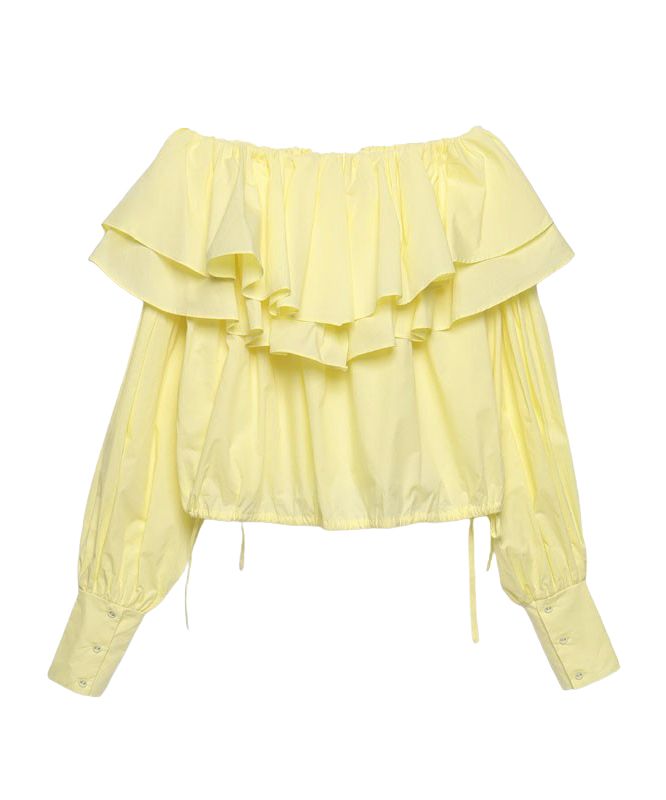 eimy istoire Double Frill Off-Shoulder Blouse