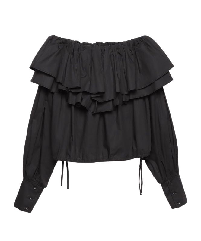 eimy istoire Double Frill Off-Shoulder Blouse