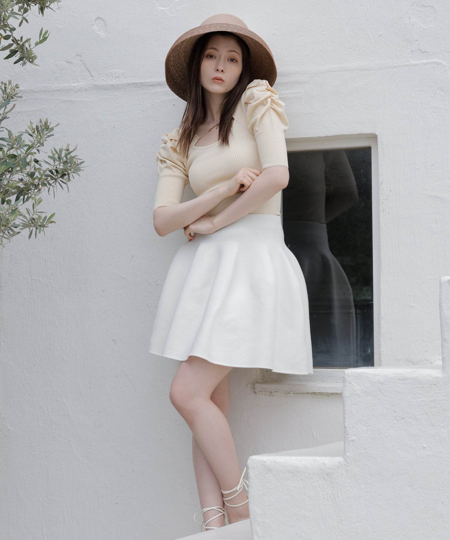 eimy istoire EIMY ISTOIRE eimy chain puff sleeve cardigan and tank