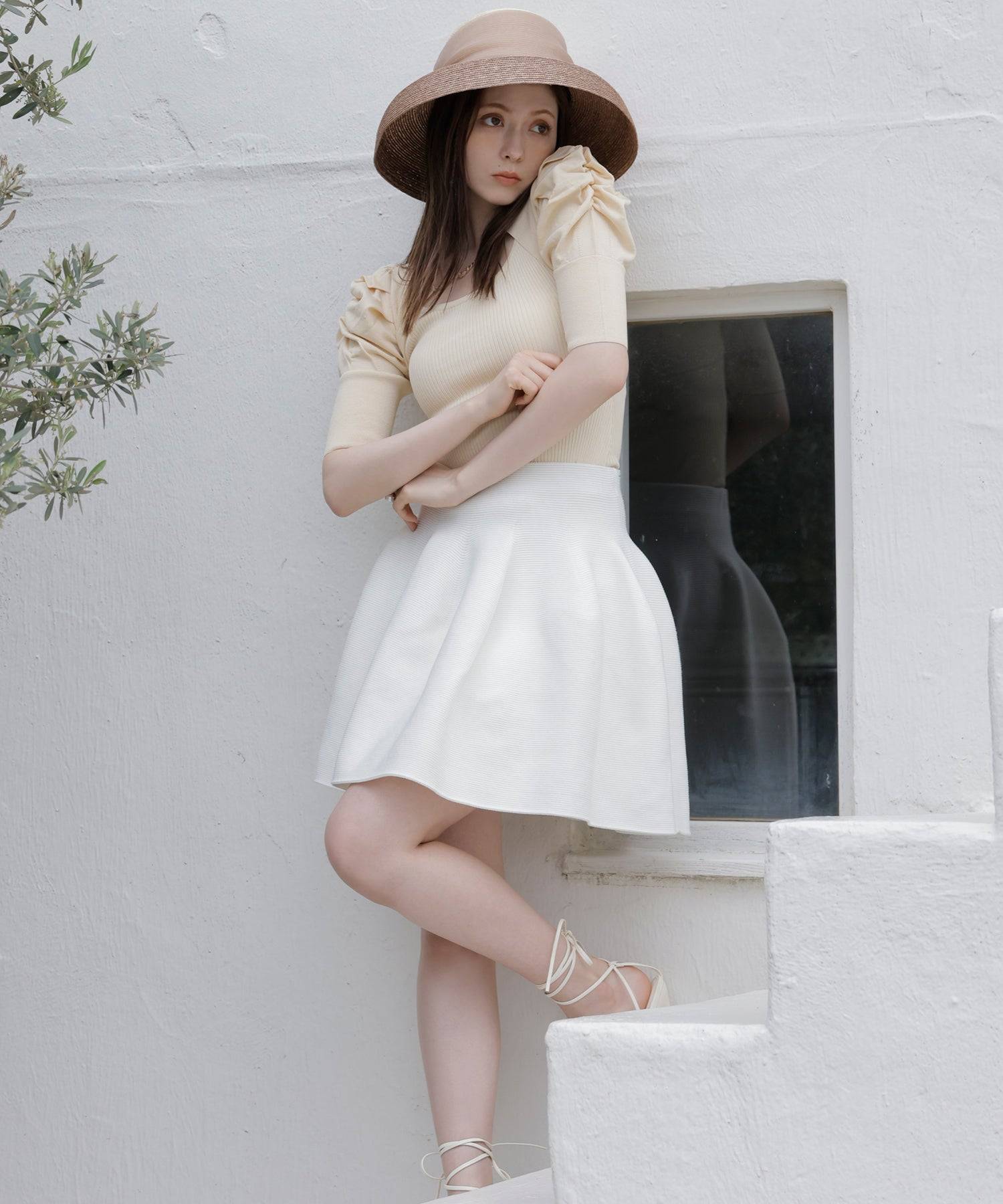 eimy istoire EIMY ISTOIRE eimy chain puff sleeve cardigan and tank
