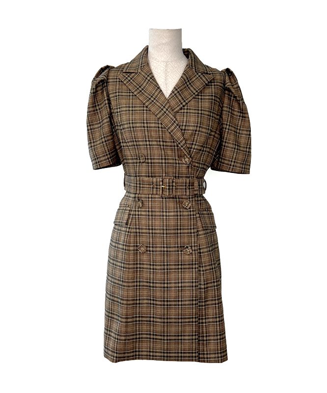 エイミーイストワール EIMY ISTOIRE GRACE JACKET CHECK MINI DRESS