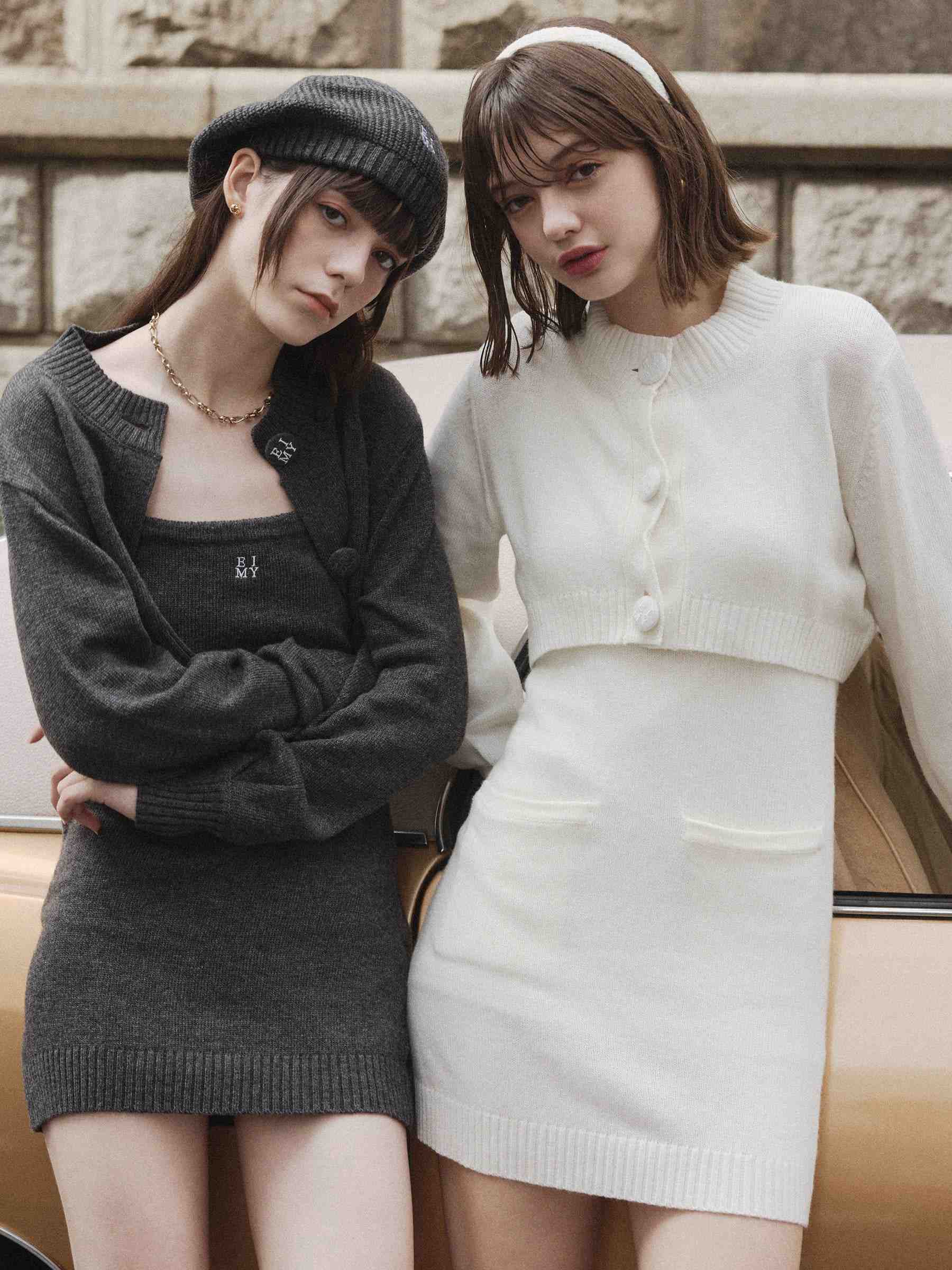 エイミーeimy istoire モチーフボタンニット新品 eimy istoire - eimy istoire モチーフボタンポイントニットの通販 by
