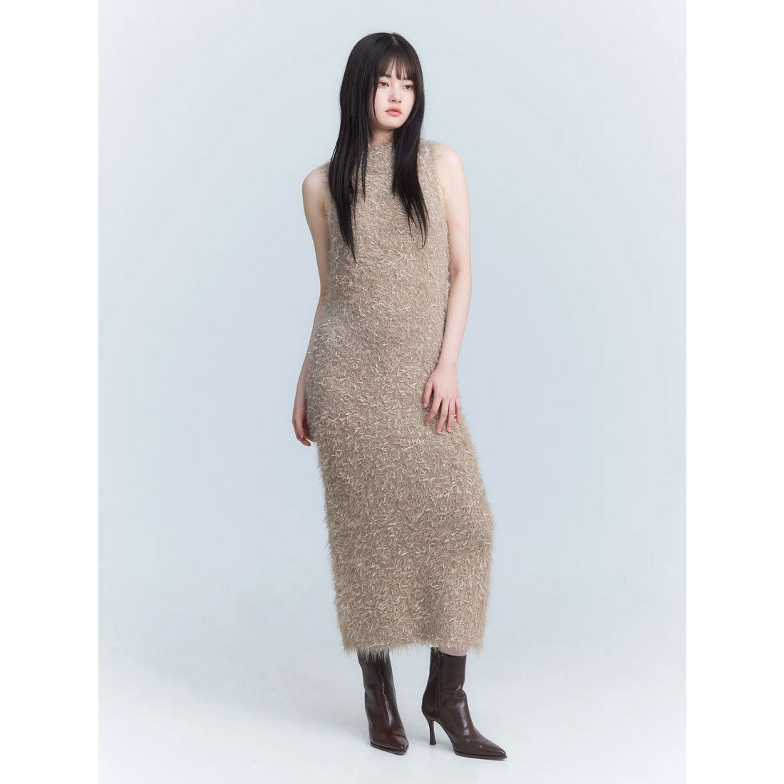 エイミーイストワール eimy istoire リボンファンシーヤーンニットワンピース