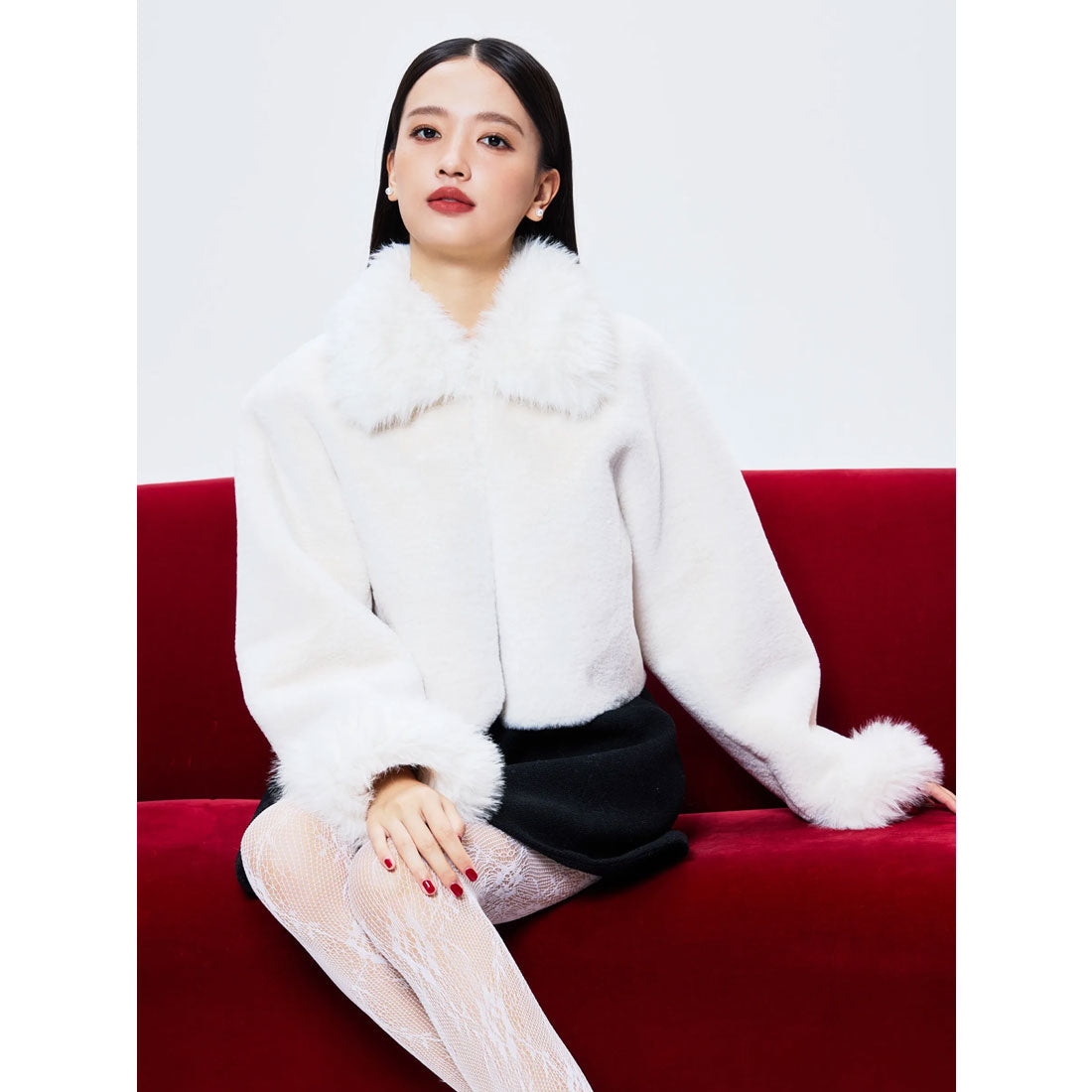 eimy istoire スリーブコンビファージャケット EIMY ISTOIRE（エイミーイストワール）の「スリーブコンビファー ジャケット・アウター