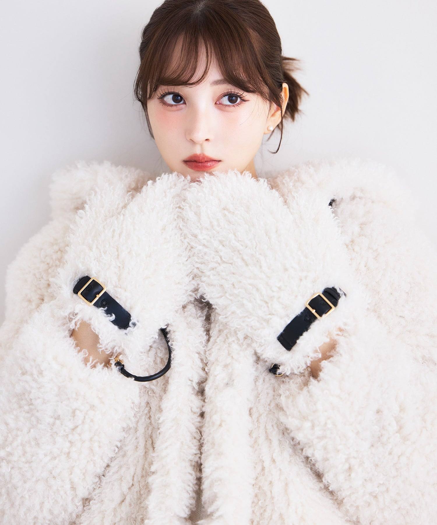 eimy istoire EIMY ISTOIRE French poodle fur hood jacket