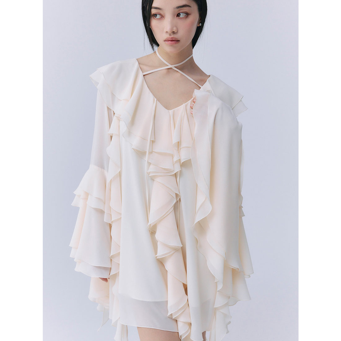 eimy istoire EIMY ISTOIRE voluminous ruffle mini dress eimy istoire EIMY ISTOIRE voluminous ruffle mini dress