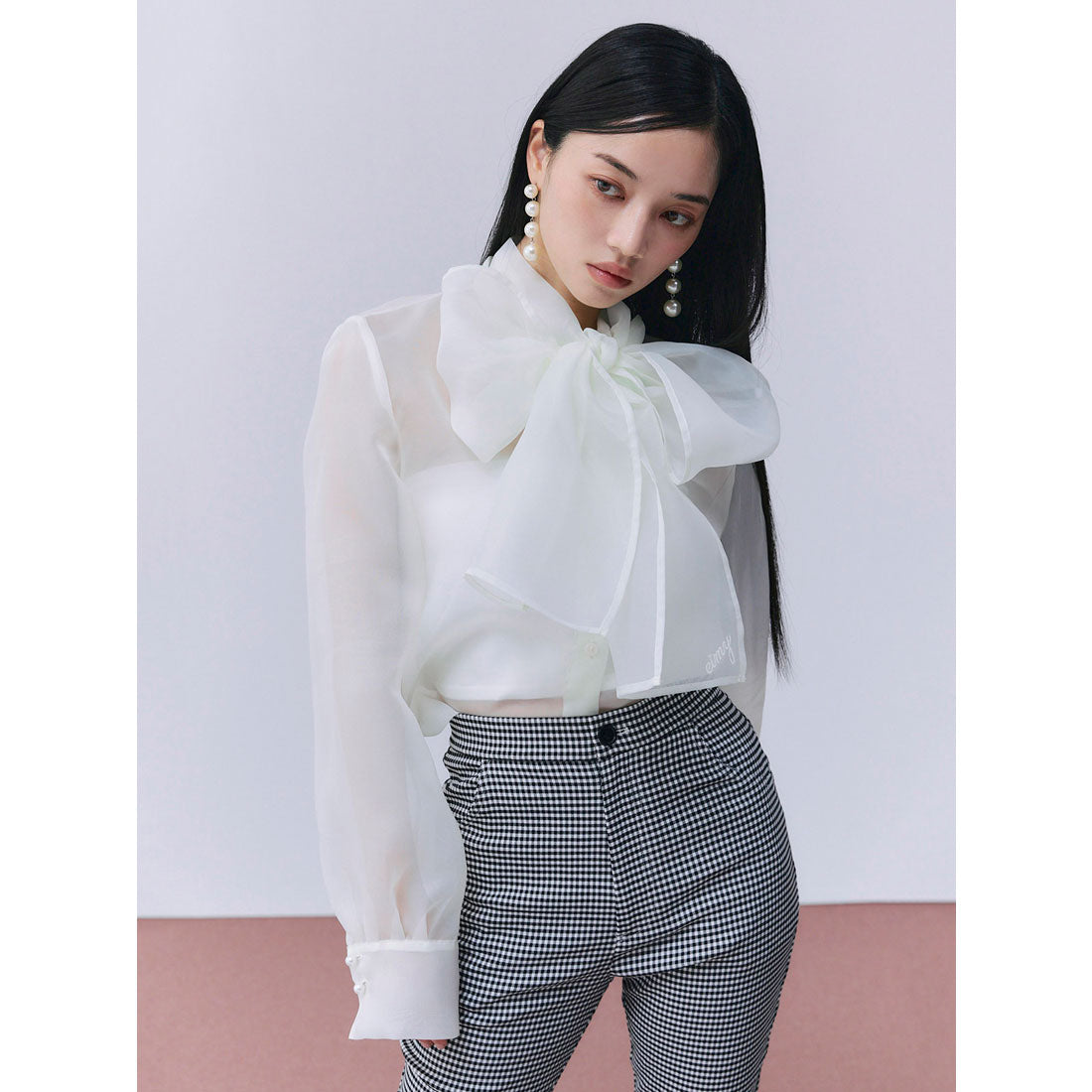 エイミーイストワール eimy istoire ボウタイシアーブラウス （WHITE） WHITE