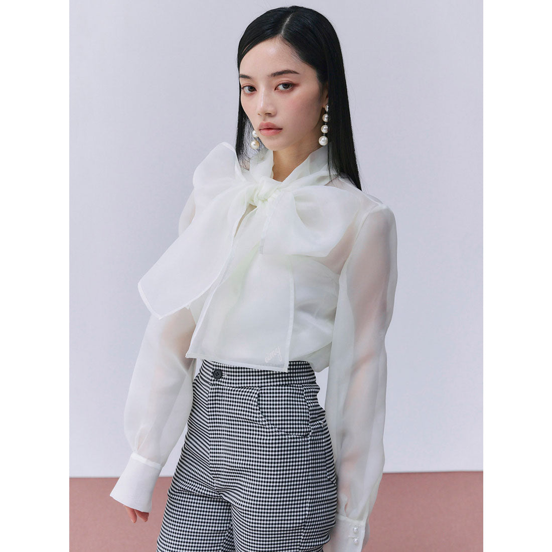 エイミーイストワール eimy istoire ボウタイシアーブラウス （WHITE） WHITE