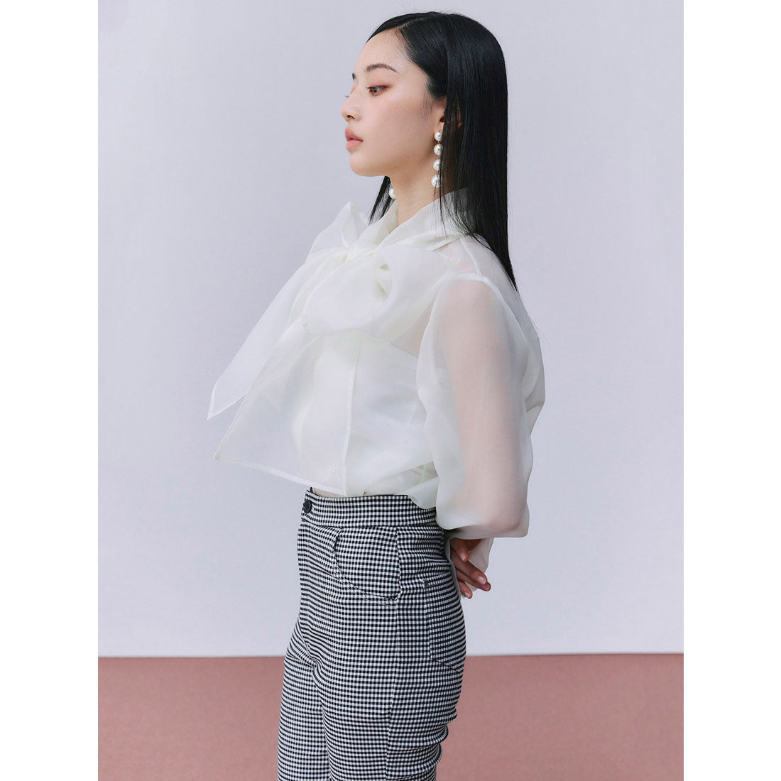 エイミーイストワール eimy istoire ボウタイシアーブラウス （WHITE） WHITE
