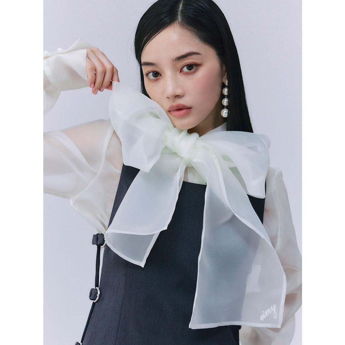 エイミーイストワール eimy istoire ボウタイシアーブラウス （WHITE） WHITE