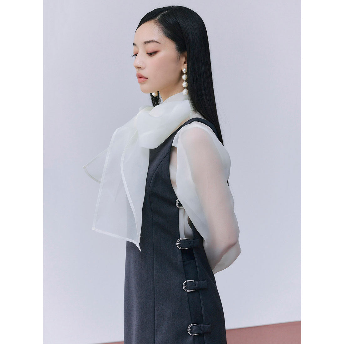 エイミーイストワール eimy istoire ボウタイシアーブラウス （WHITE） WHITE