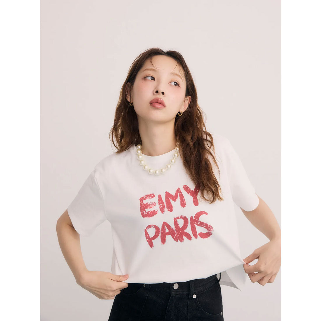 eimy istoire EIMY ISTOIRE Paint-style logo EIMY PARIS T-shirt eimy istoire EIMY ISTOIRE Paint-style logo EIMY PARIS T-shirt