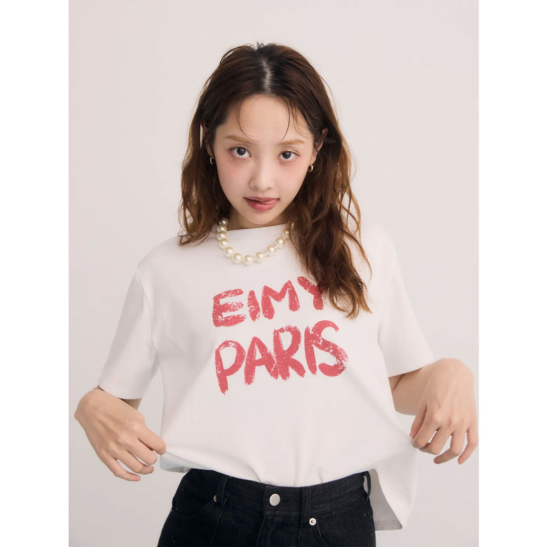 エイミーイストワール eimy istoire ペンキ風ロゴEIMY PARIS Tシャツ （YELLOW） YELLOW