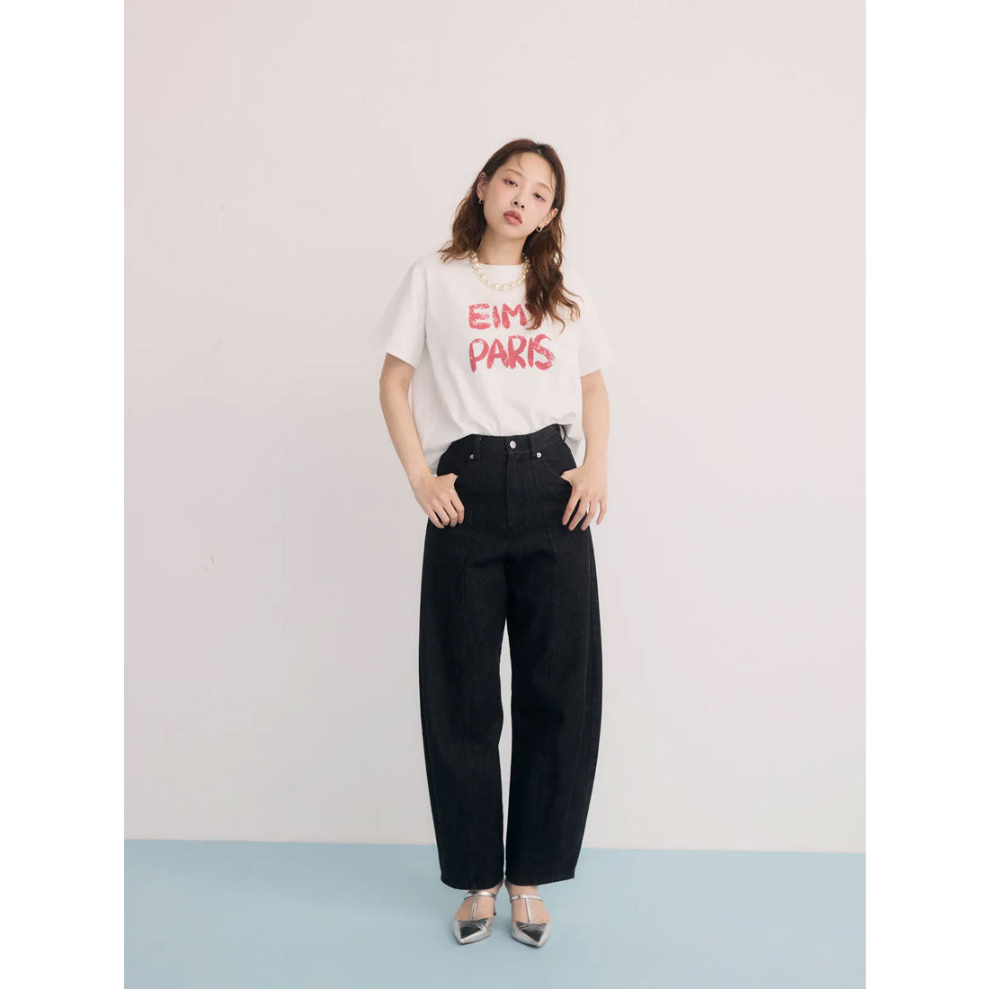エイミーイストワール eimy istoire ペンキ風ロゴEIMY PARIS Tシャツ （YELLOW） YELLOW