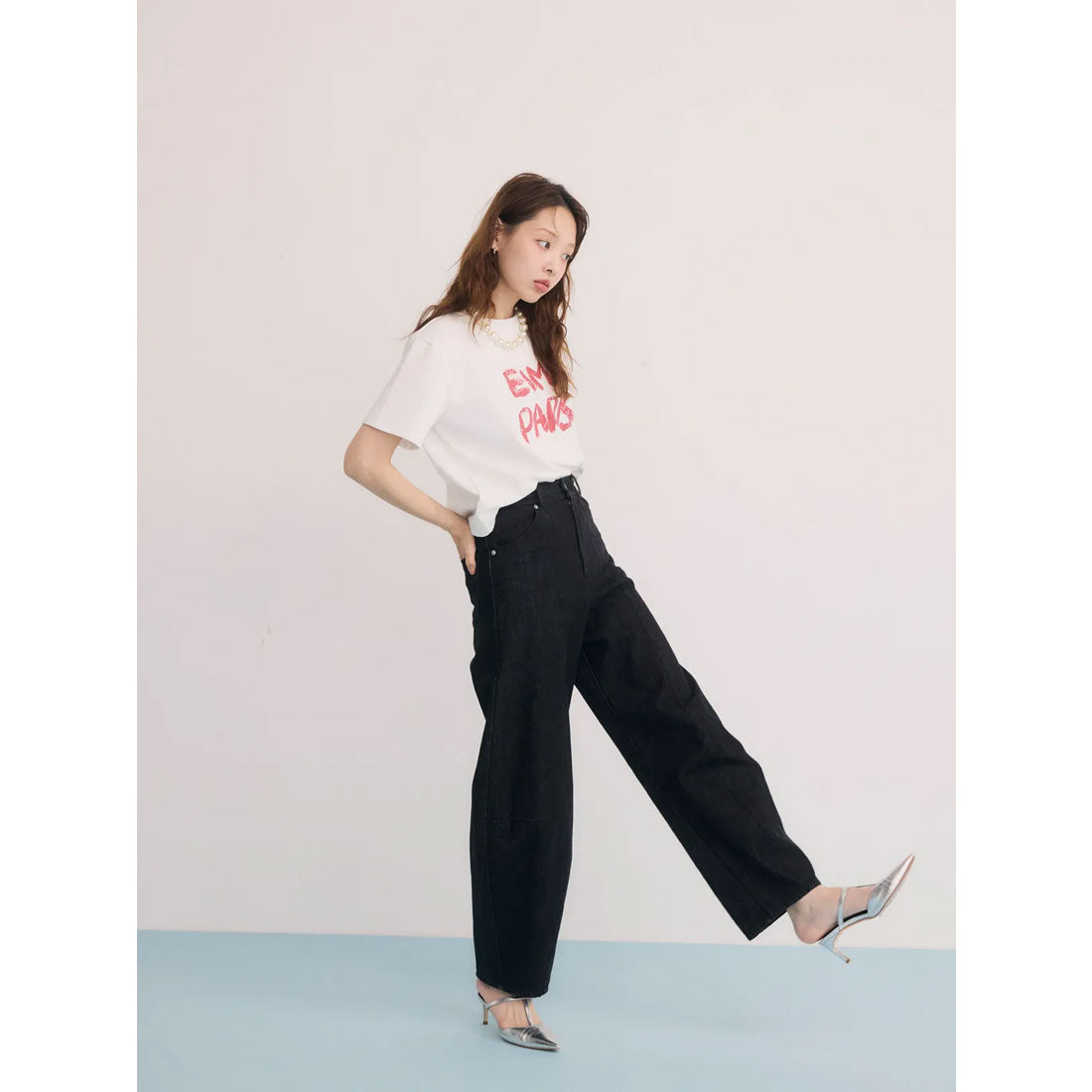エイミーイストワール eimy istoire ペンキ風ロゴEIMY PARIS Tシャツ （YELLOW） YELLOW