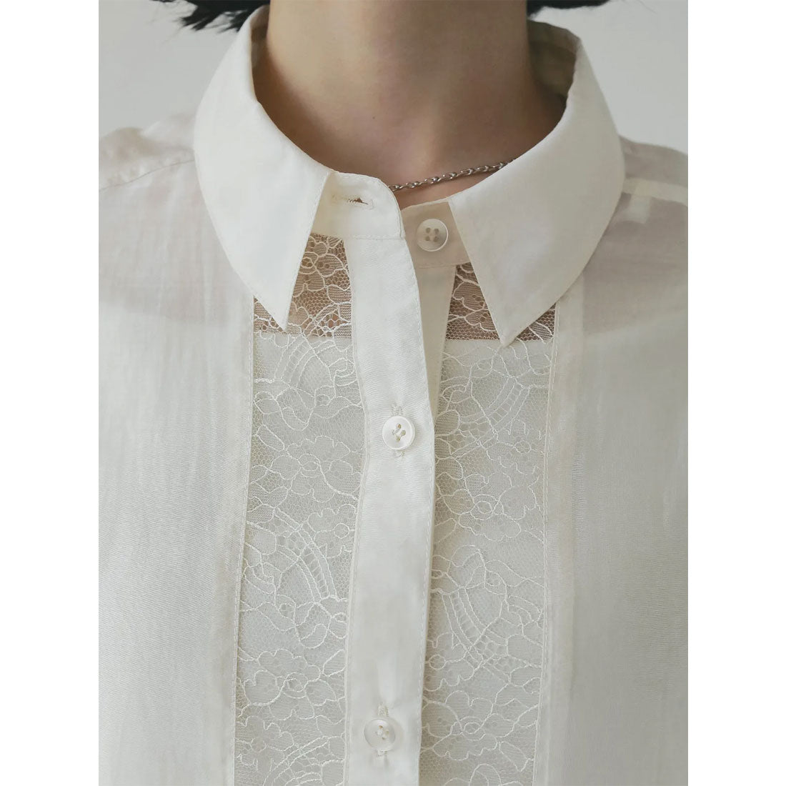 エイミーイストワール eimy istoire レースコンビシアーシャツ （WHITE） WHITE
