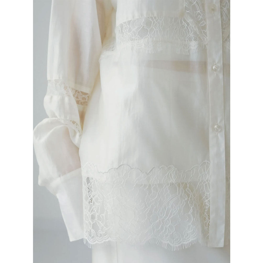 エイミーイストワール eimy istoire レースコンビシアーシャツ （WHITE） WHITE