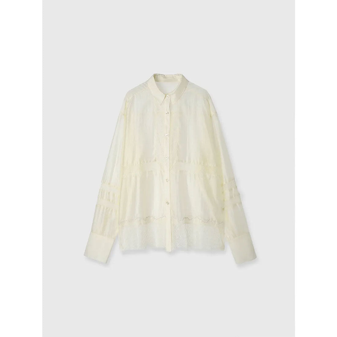 エイミーイストワール eimy istoire レースコンビシアーシャツ （LIGHT YELLOW） LIGHT YELLOW